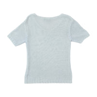 Conte of Florence V-Neck Short Sleeve Knit Sweater