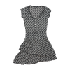 Blasting Black & White Geometric Print Fit-and-Flare Mini Dress