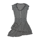 Blasting Black & White Geometric Print Fit-and-Flare Mini Dress
