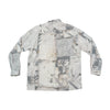 Vintage Abstract Geometric Print Button Up Shirt