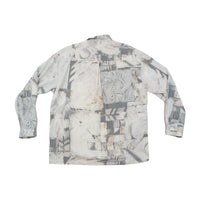 Vintage Abstract Geometric Print Button Up Shirt
