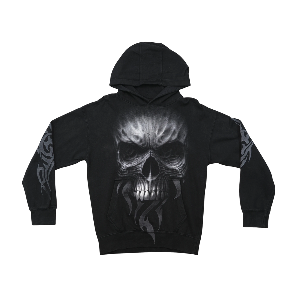 Sweatshirt com capuz Polar Spiral Direct em algodão com estampado de Caveira