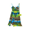 Luc-Ce Paris Asymmetric Handkerchief Hem Printed Slip Dress
