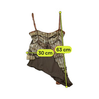 KluXG Asymmetrical Mesh Overlay Tank Top