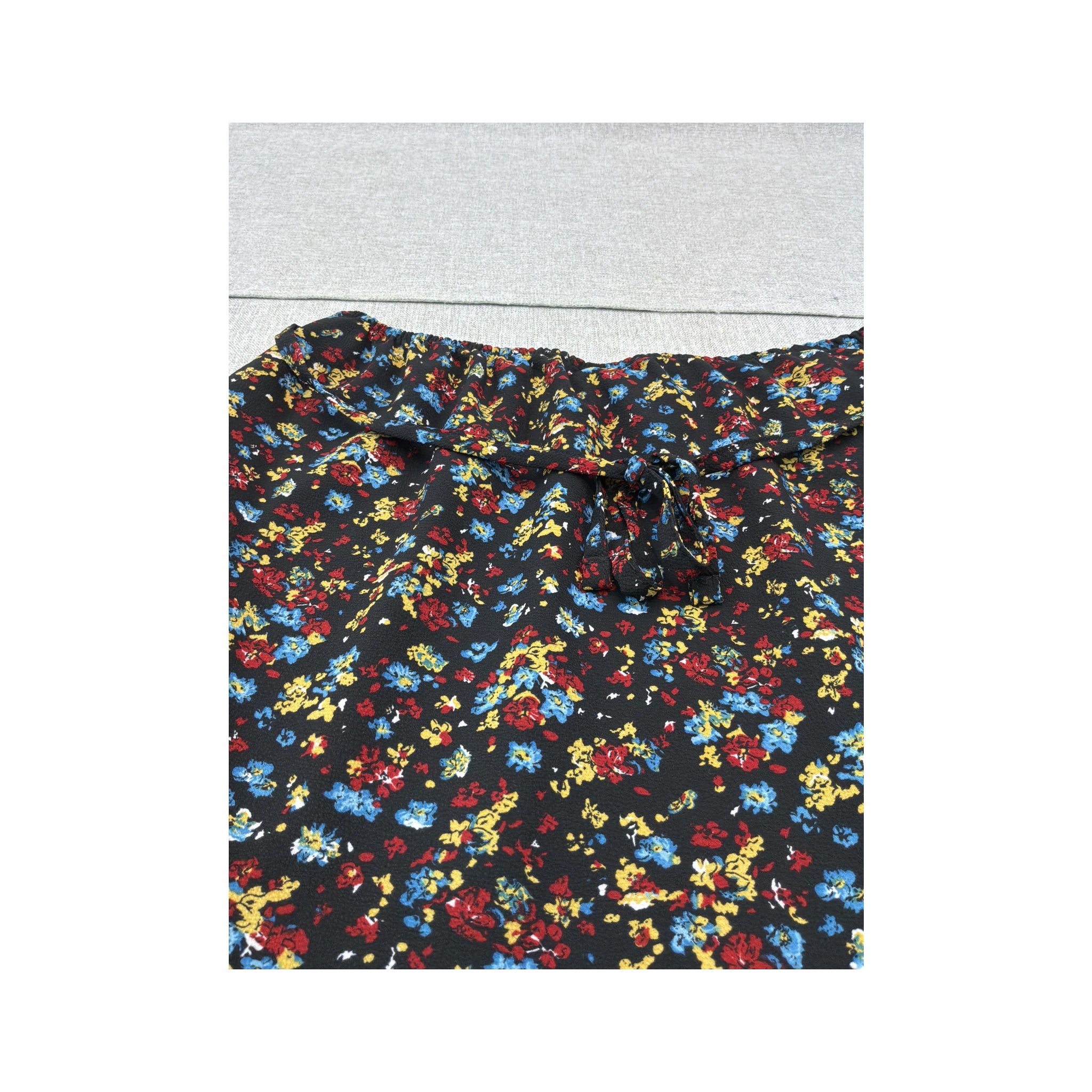 Saia Blue Motion floral com Nó nas Costas