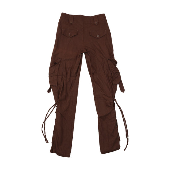 Americo Tavar Brown Lace-Up Cargo Pants