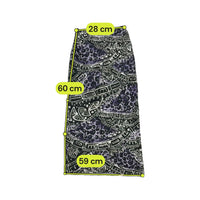Abstract Tribal Leopard Print Midi Wrap Skirt