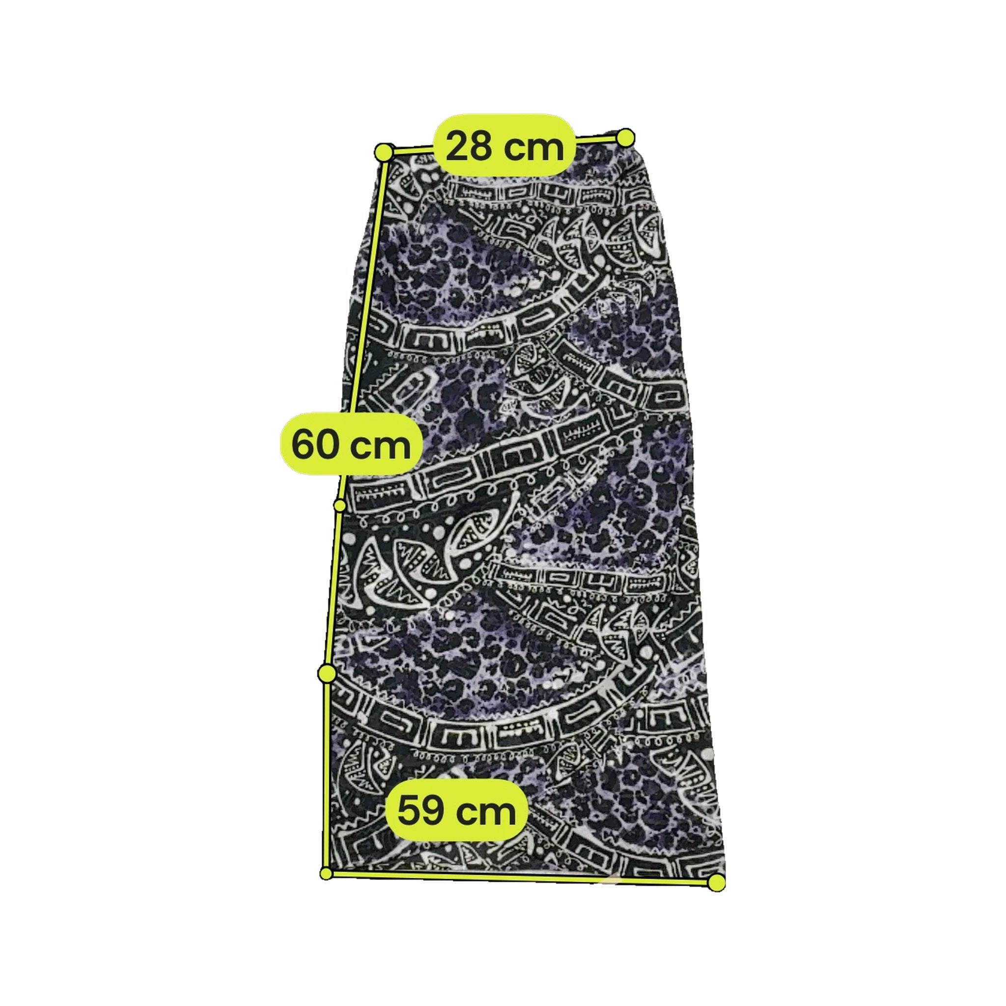 Abstract Tribal Leopard Print Midi Wrap Skirt