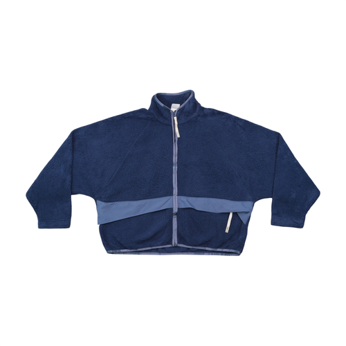 Nike Vintage Navy Sherpa Zip-Up Fleece