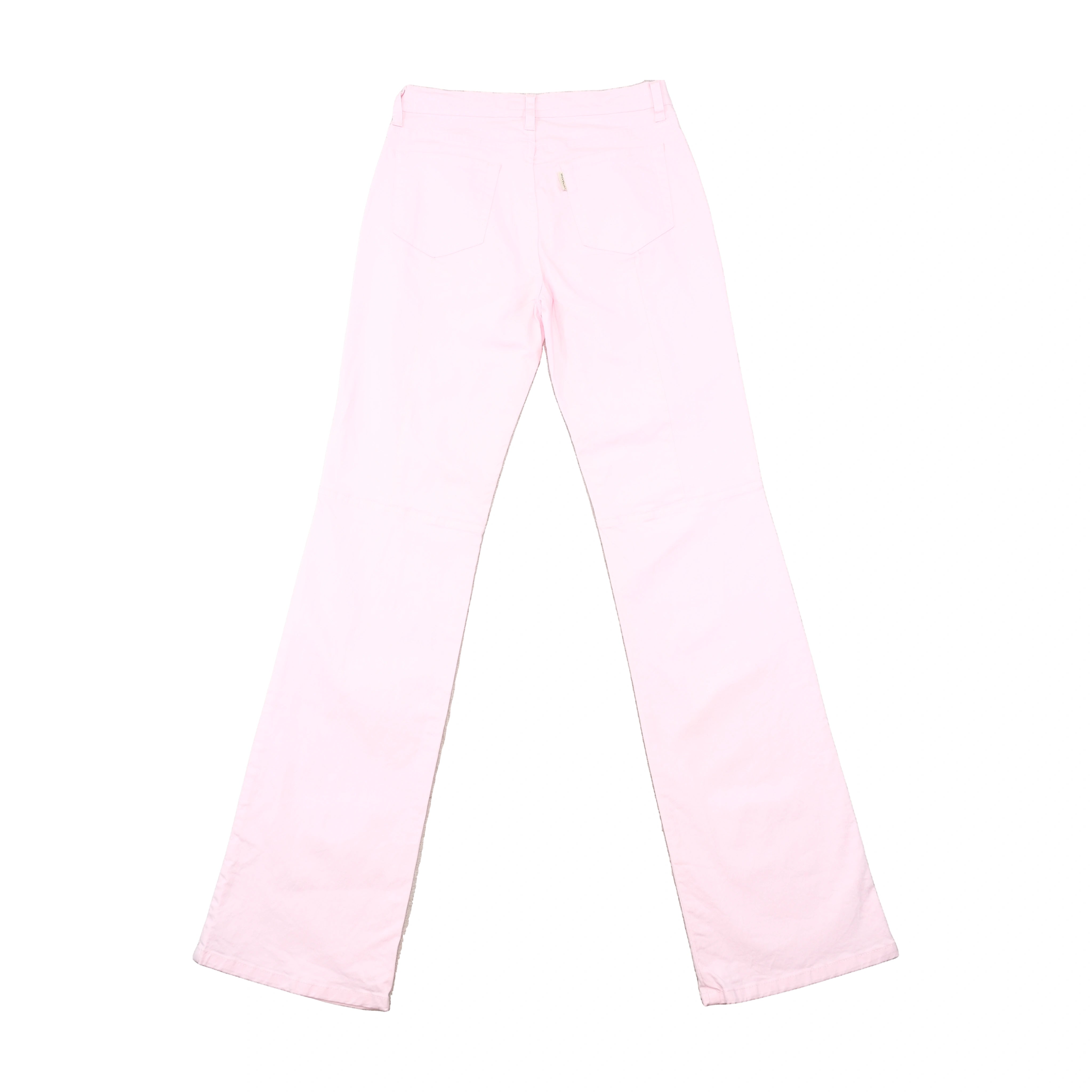 Calças à boca de sino Overdrive em algodão Elástico rosa de Cintura Descida