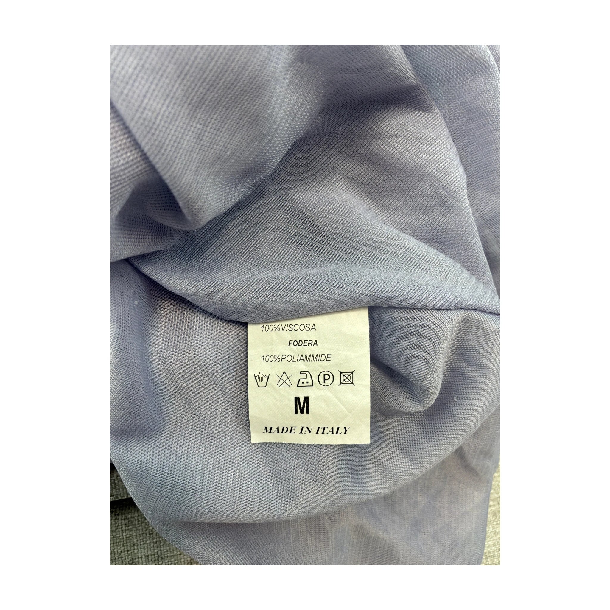 Saia Linha a azul com estampado floral Tropical (Made in Italy)