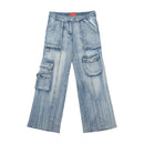 JAX Faded Wide Leg Cargo Jeans (repriced)