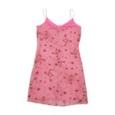 Vestido Lingerie New Penny floral com Sobreposição Transparente