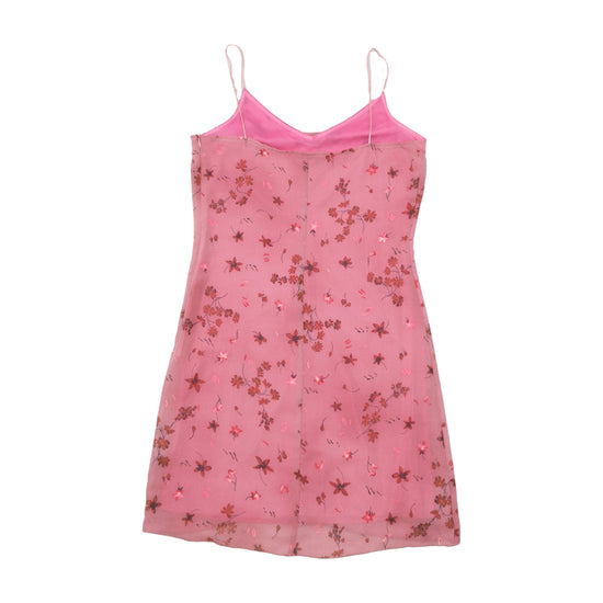 Vestido Lingerie New Penny floral com Sobreposição Transparente