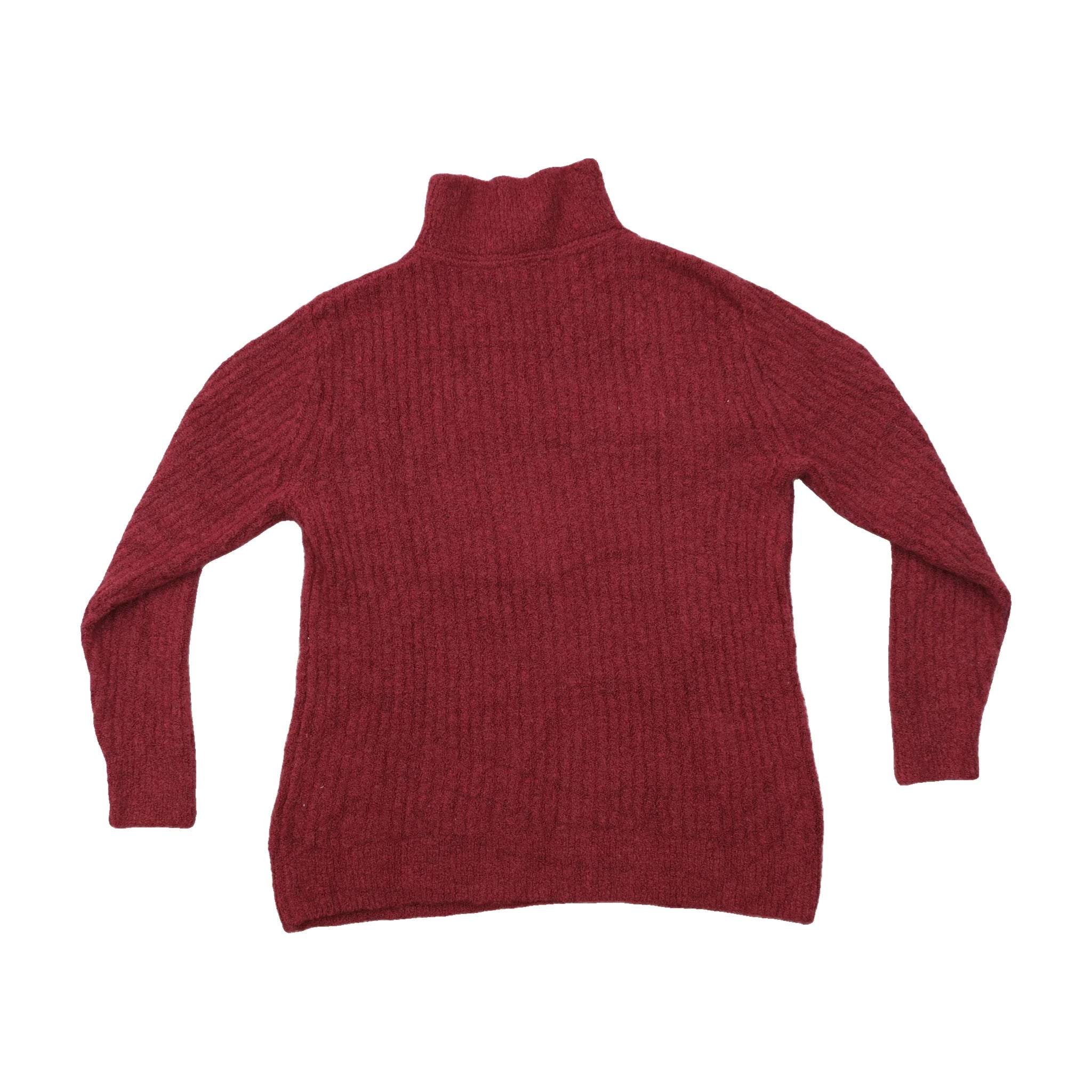 Camisola Texturada L.L.Bean em Mistura de Lã com Meio Fecho