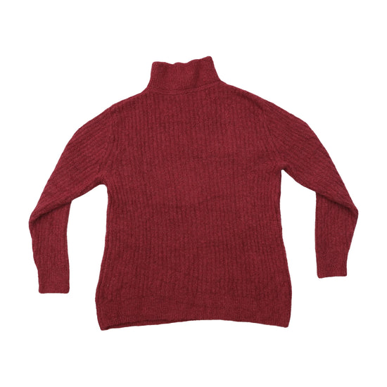 L.L.Bean Textured Knit Quarter-Zip Wool Blend Sweater