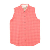 Royal Robbins Red Plaid Sleeveless Button-Up Shirt