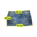 Monica's Jeans Floral Print Denim Mini Skirt