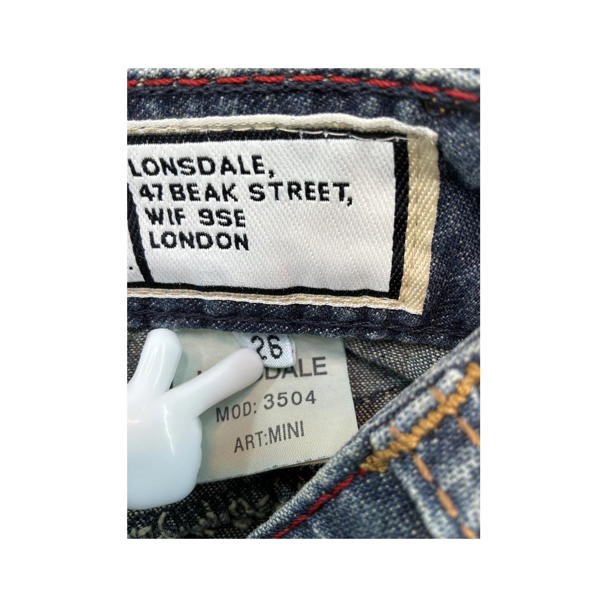 Lonsdale Distressed Denim Mini Skirt