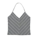 Vintage Chevron Striped Knit Halter Top