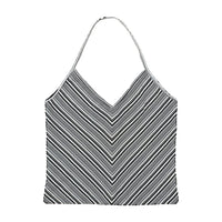 Vintage Chevron Striped Knit Halter Top