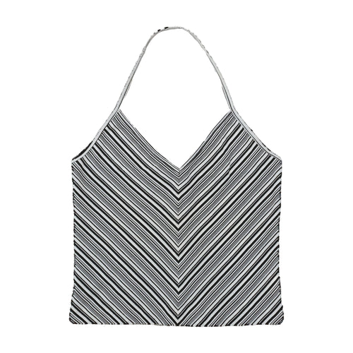 Vintage Chevron Striped Knit Halter Top