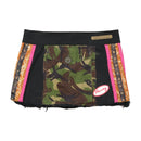 Mini saia CyBerg vintage com estampado de Tigre e Acabamento em Pelo