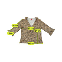Blusa Outfit com Folhos à Frente e estampado Paisley