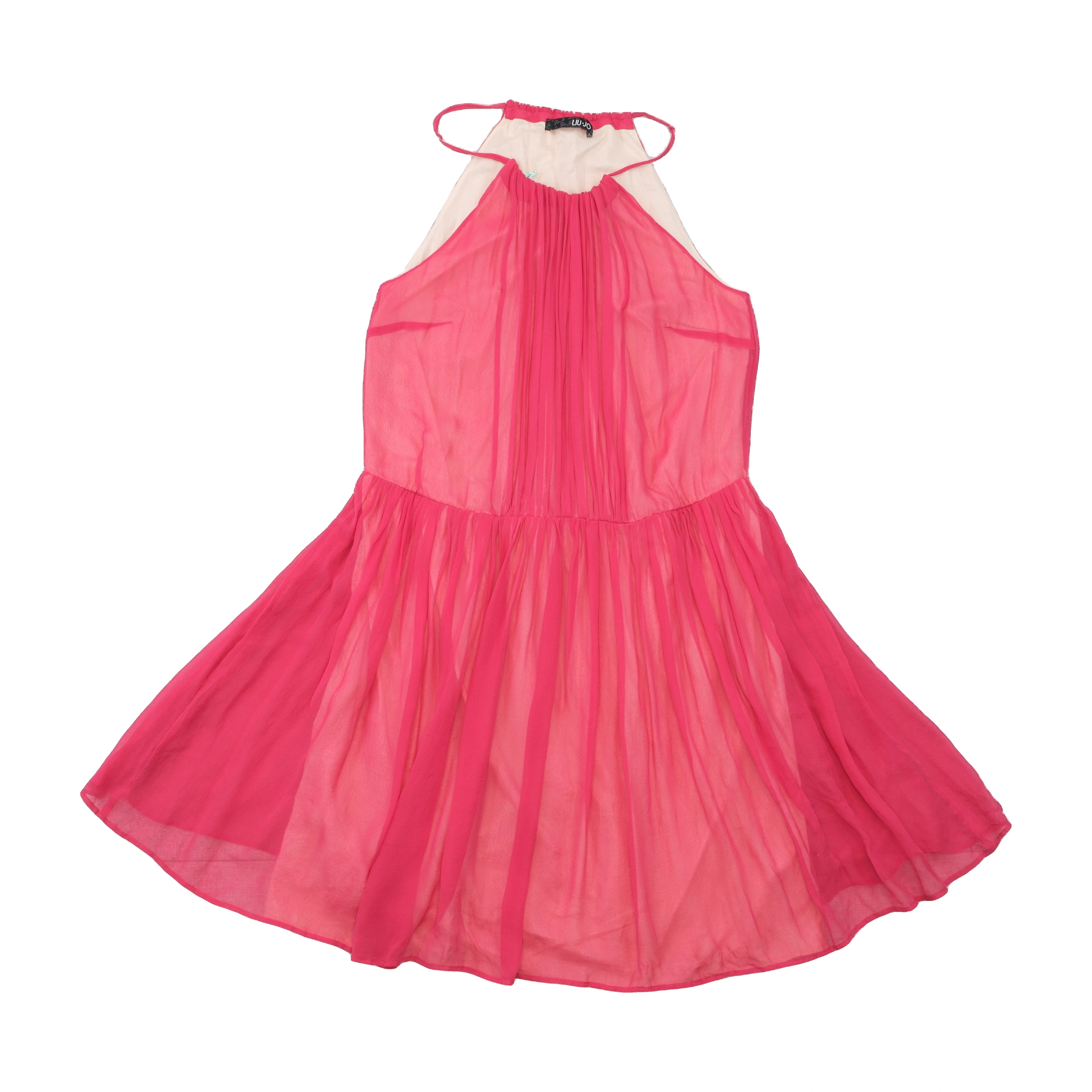 Vestido Halter Liu Jo em Chiffon de Seda