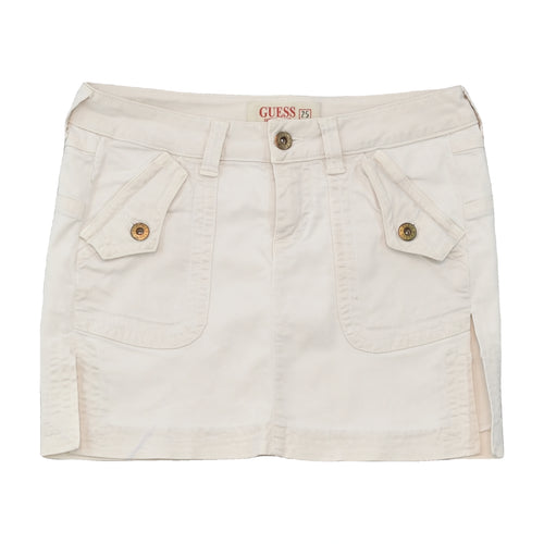 GUESS Y2K White Utility Mini Skirt