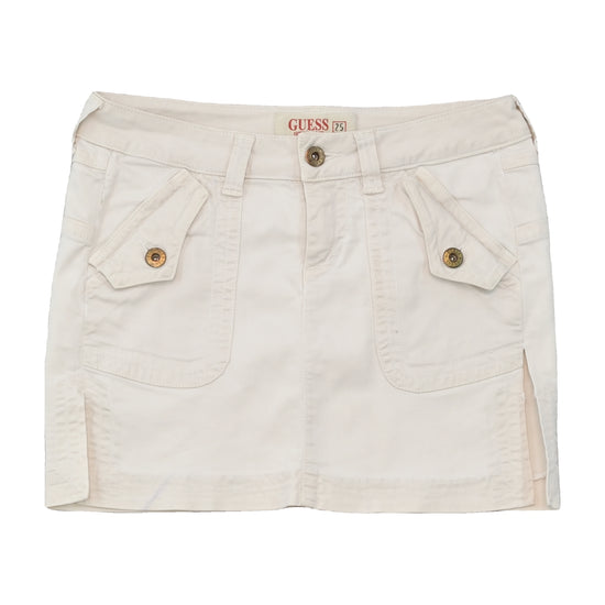 GUESS Y2K White Utility Mini Skirt