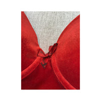 manguun Red Velvet Bustier Tank Top