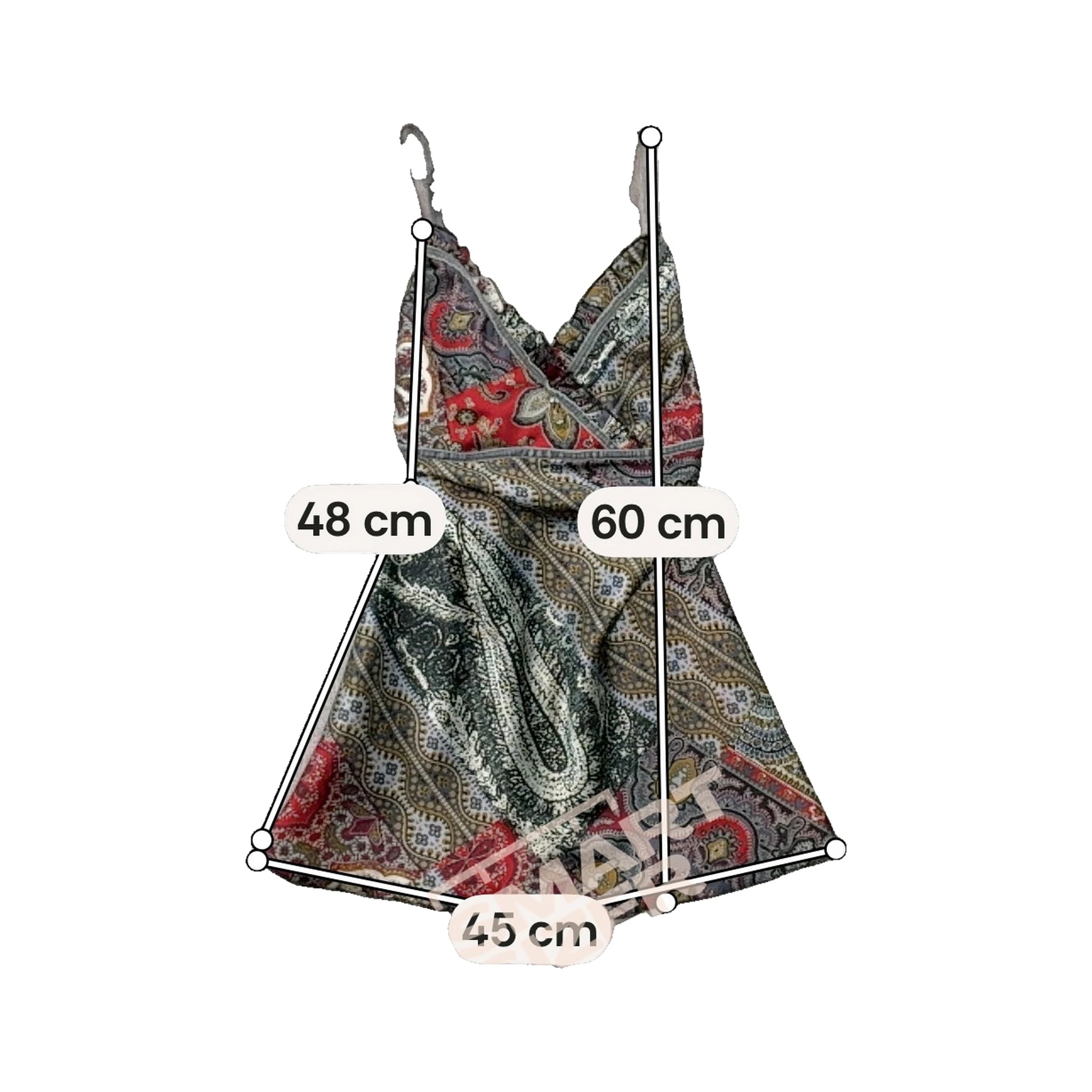 Paisley Spaghetti Strap Mini Dress