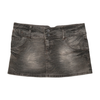 Stradivarius Faded Gray Denim Mini Skirt