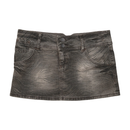 Stradivarius Faded Gray Denim Mini Skirt