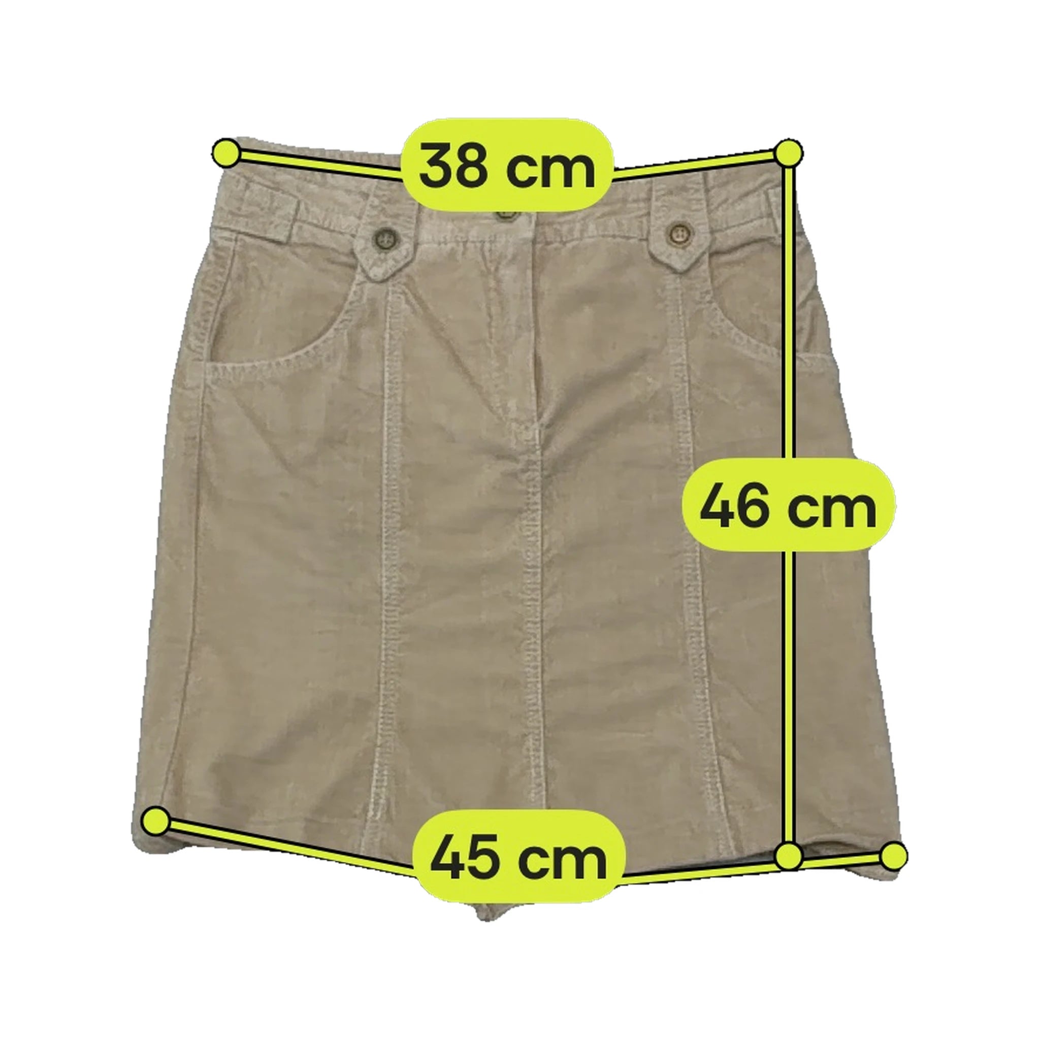 Marella Sport Beige Embroidered Pocket Mini Skirt