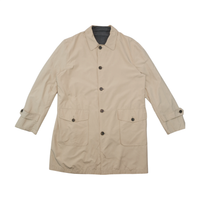 Vintage Beige Minimalist Car Coat Jacket