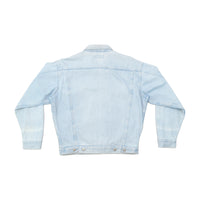 WORK OUT Vintage Light Wash Cotton Denim Trucker Jacket