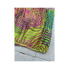 Vintage Abstract Neon Print Tie Neck Blouse