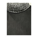 Maurice Abot Sheer Black Mesh Turtleneck Top with Knit Collar & Cuffs