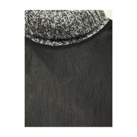 Maurice Abot Sheer Black Mesh Turtleneck Top with Knit Collar & Cuffs