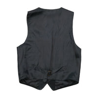 Vintage Black Hair-On Leather Waistcoat Style Jacket