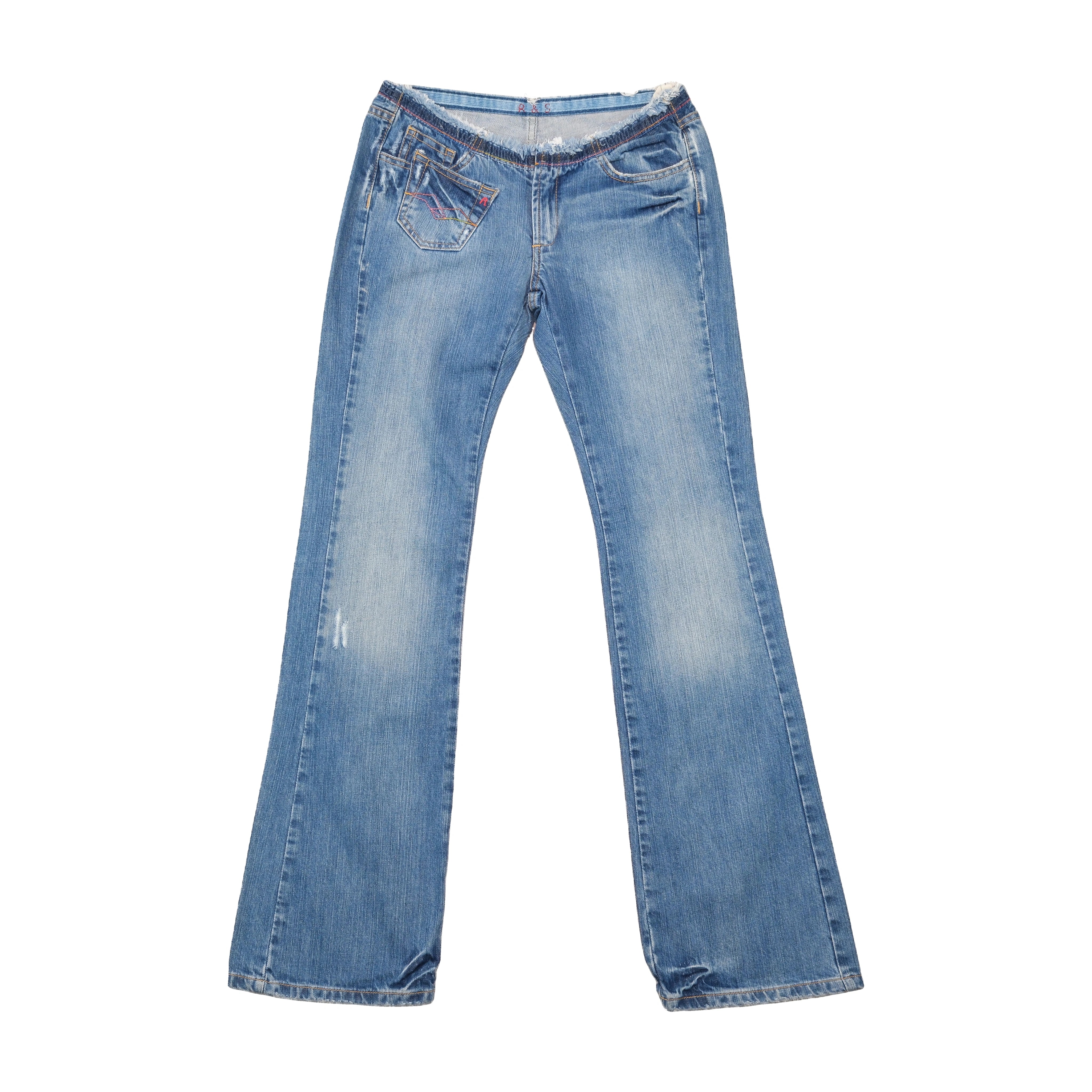 Replay Embroidered Flare Jeans
