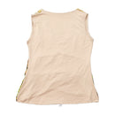 Embellished V-Neck Patchwork Sleeveless Tunic Top