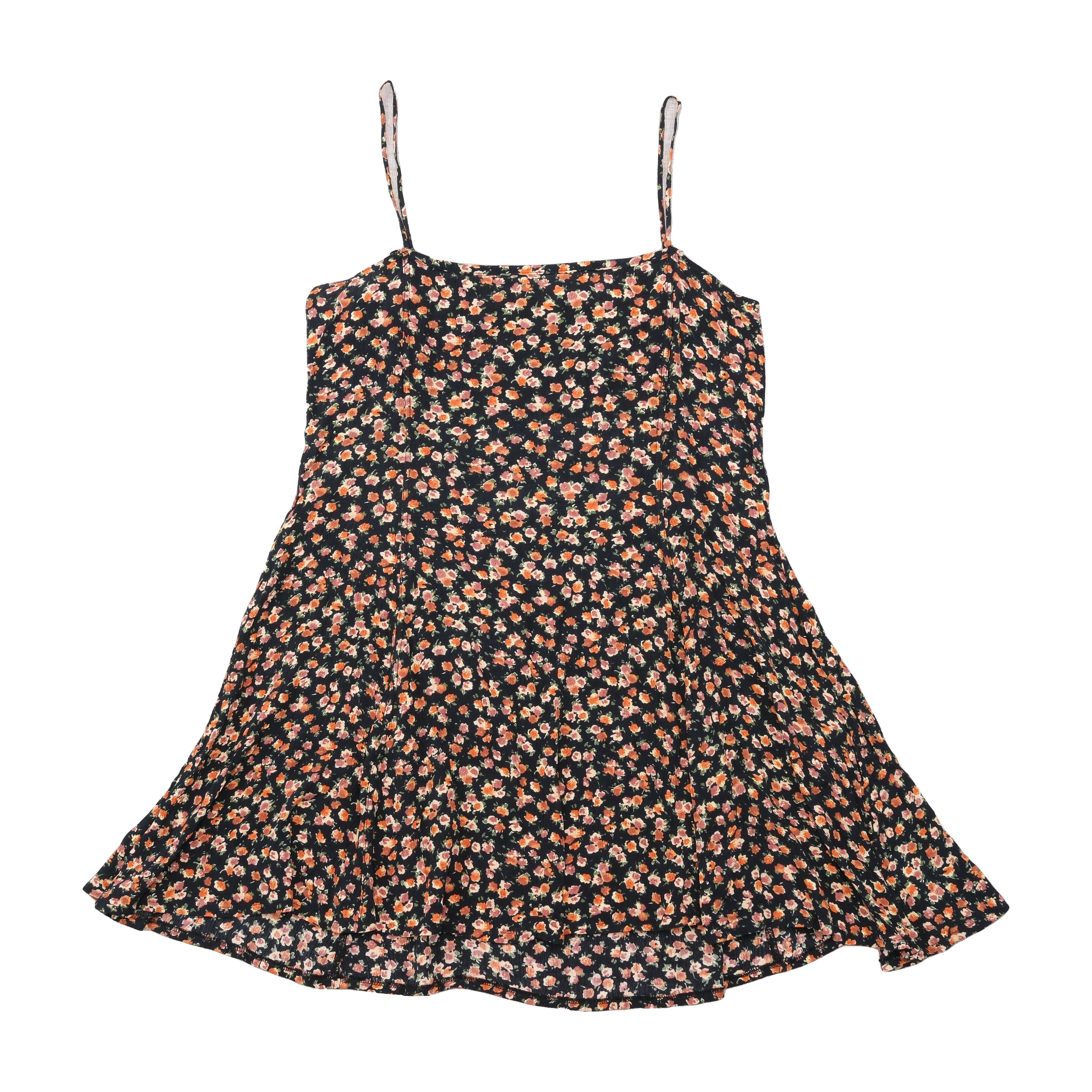 Onyx Floral Strappy Mini Dress