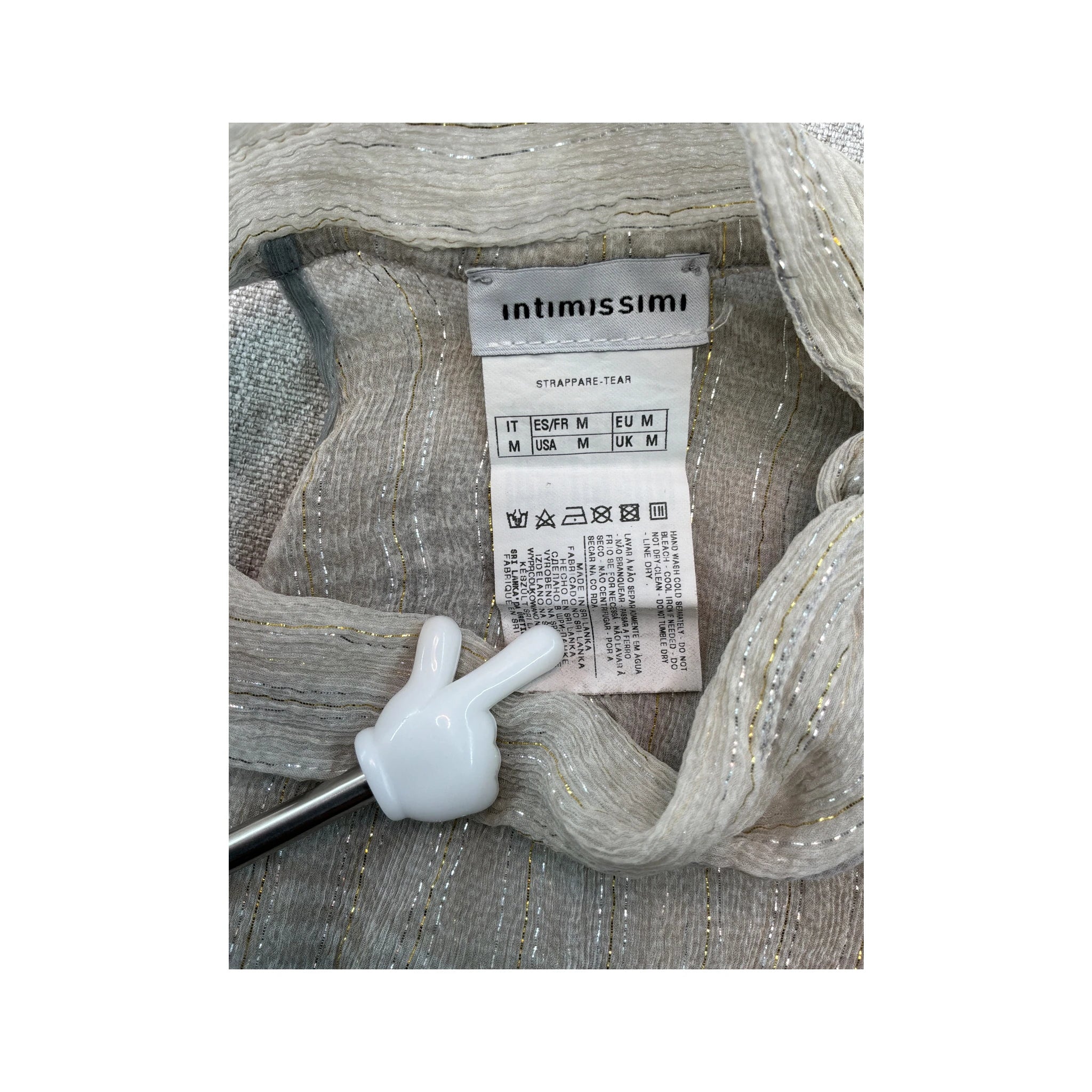 Top de alças Halter Intimissimi em Mistura de Seda Metalizada