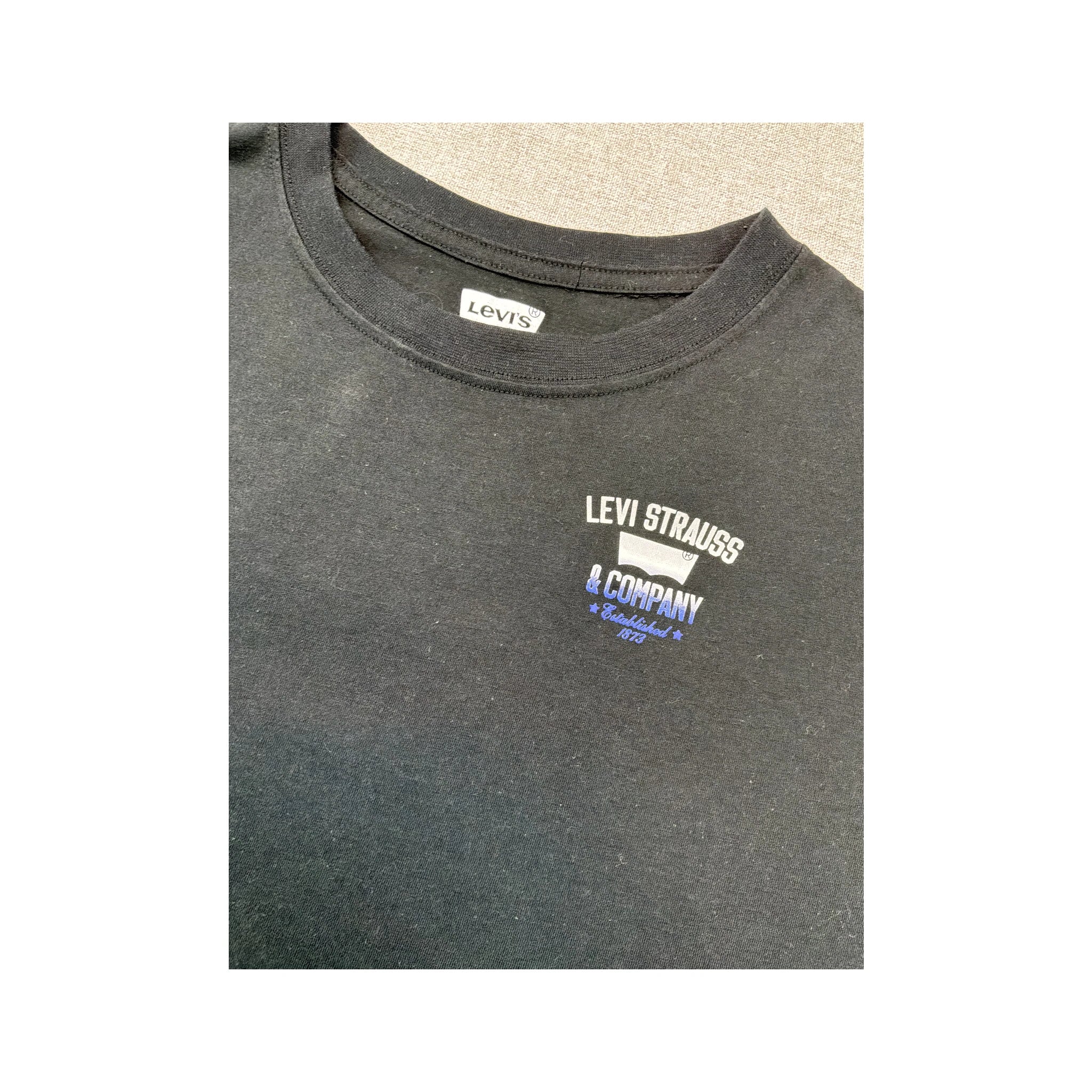 Levi's Black Cotton Levi Strauss & Company Graphic T-shirt