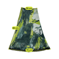 Abstract Print Lace Trim Midi Skirt