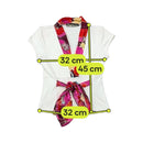 Rinascimento Floral Trim Tie Front Blouse (Repriced)