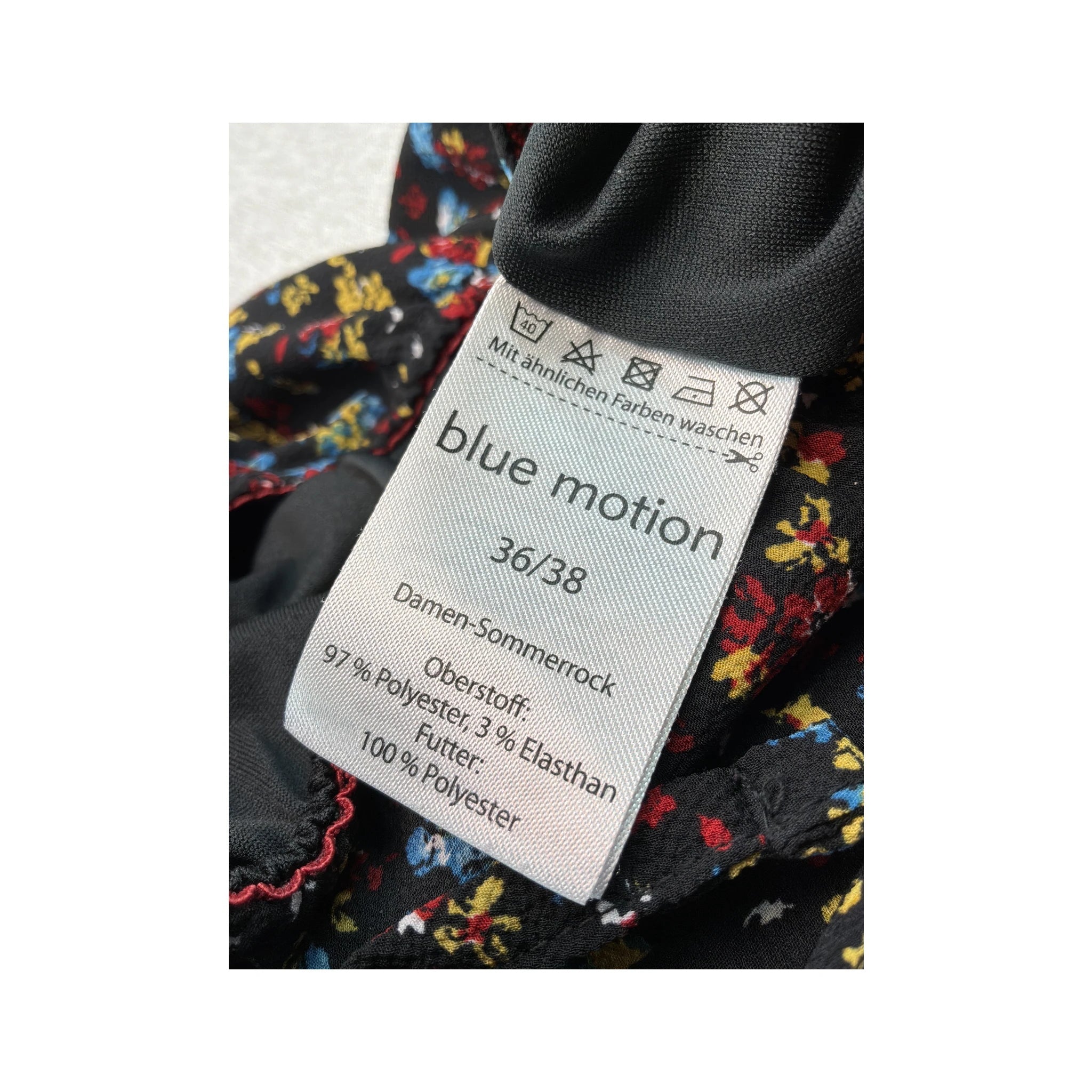 Saia Blue Motion floral com Nó nas Costas